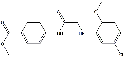 methyl 4-{[(5-chloro-2-methoxyanilino)acetyl]amino}benzoate Struktur