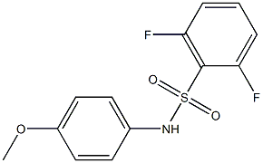 2,6-difluoro-N-(4-methoxyphenyl)benzenesulfonamide Struktur