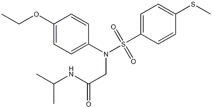 2-(4-ethoxy{[4-(methylsulfanyl)phenyl]sulfonyl}anilino)-N-isopropylacetamide Struktur