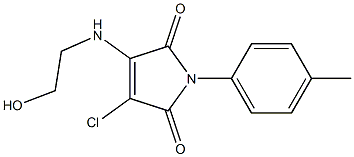 3-chloro-4-[(2-hydroxyethyl)amino]-1-(4-methylphenyl)-1H-pyrrole-2,5-dione Struktur