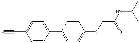 2-[(4'-cyano[1,1'-biphenyl]-4-yl)oxy]-N-isopropylacetamide Struktur