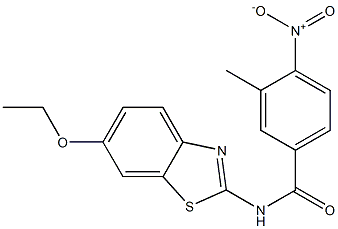 N-(6-ethoxy-1,3-benzothiazol-2-yl)-4-nitro-3-methylbenzamide Struktur