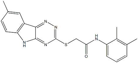 N-(2,3-dimethylphenyl)-2-[(8-methyl-5H-[1,2,4]triazino[5,6-b]indol-3-yl)sulfanyl]acetamide Struktur