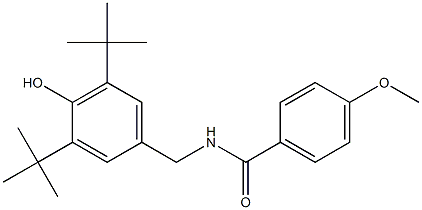 N-(3,5-ditert-butyl-4-hydroxybenzyl)-4-methoxybenzamide Struktur