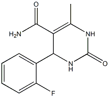 4-(2-fluorophenyl)-6-methyl-2-oxo-1,2,3,4-tetrahydro-5-pyrimidinecarboxamide Struktur