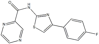 N-[4-(4-fluorophenyl)-1,3-thiazol-2-yl]-2-pyrazinecarboxamide Struktur