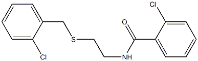 2-chloro-N-{2-[(2-chlorobenzyl)sulfanyl]ethyl}benzamide Struktur