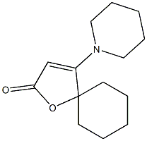 4-(1-piperidinyl)-1-oxaspiro[4.5]dec-3-en-2-one Struktur