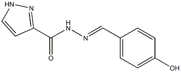 N'-(4-hydroxybenzylidene)-1H-pyrazole-3-carbohydrazide Struktur