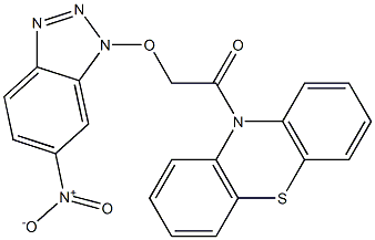 10-[({6-nitro-1H-1,2,3-benzotriazol-1-yl}oxy)acetyl]-10H-phenothiazine Struktur