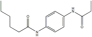 N-[4-(propionylamino)phenyl]hexanamide Struktur