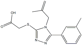 {[5-(3-methylphenyl)-4-(2-methyl-2-propenyl)-4H-1,2,4-triazol-3-yl]sulfanyl}acetic acid Struktur