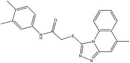 N-(3,4-dimethylphenyl)-2-[(5-methyl[1,2,4]triazolo[4,3-a]quinolin-1-yl)sulfanyl]acetamide Struktur