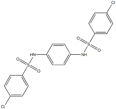 4-chloro-N-(4-{[(4-chlorophenyl)sulfonyl]amino}phenyl)benzenesulfonamide Struktur