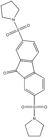 2,7-bis(1-pyrrolidinylsulfonyl)-9H-fluoren-9-one Struktur