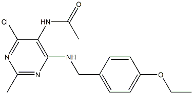 N-{4-chloro-6-[(4-ethoxybenzyl)amino]-2-methylpyrimidin-5-yl}acetamide Struktur