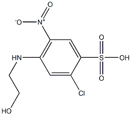 2-chloro-4-[(2-hydroxyethyl)amino]-5-nitrobenzenesulfonic acid Struktur