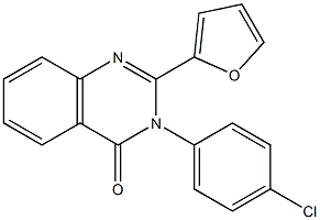 3-(4-chlorophenyl)-2-(2-furyl)-4(3H)-quinazolinone Struktur