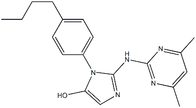 1-(4-butylphenyl)-2-[(4,6-dimethyl-2-pyrimidinyl)amino]-1H-imidazol-5-ol Struktur