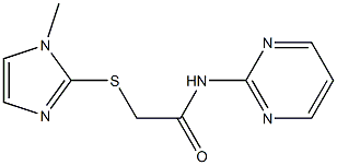 2-[(1-methyl-1H-imidazol-2-yl)sulfanyl]-N-(2-pyrimidinyl)acetamide Struktur