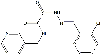 2-[2-(2-chlorobenzylidene)hydrazino]-2-oxo-N-(3-pyridinylmethyl)acetamide Struktur