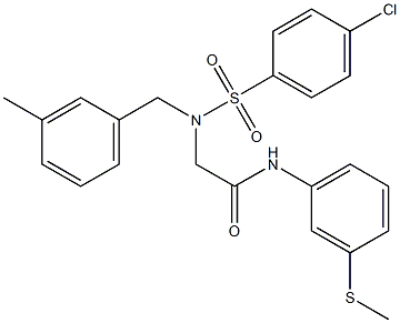 2-[[(4-chlorophenyl)sulfonyl](3-methylbenzyl)amino]-N-[3-(methylsulfanyl)phenyl]acetamide Struktur