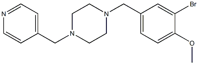 1-(3-bromo-4-methoxybenzyl)-4-(4-pyridinylmethyl)piperazine Struktur