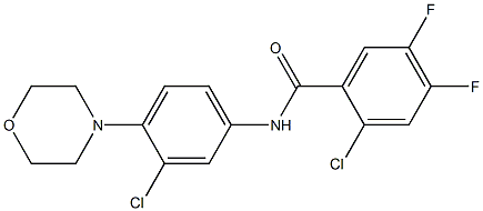 2-chloro-N-[3-chloro-4-(4-morpholinyl)phenyl]-4,5-difluorobenzamide Struktur