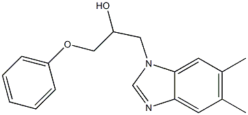 1-(5,6-dimethyl-1H-benzimidazol-1-yl)-3-phenoxy-2-propanol Struktur