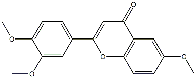 2-(3,4-dimethoxyphenyl)-6-methoxy-4H-chromen-4-one Struktur