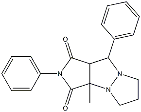 3a-methyl-2,9-diphenyltetrahydro-5H-pyrazolo[1,2-a]pyrrolo[3,4-c]pyrazole-1,3(2H,3aH)-dione Struktur