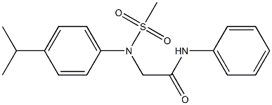 2-[4-isopropyl(methylsulfonyl)anilino]-N-phenylacetamide Struktur