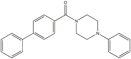 1-([1,1'-biphenyl]-4-ylcarbonyl)-4-phenylpiperazine Struktur