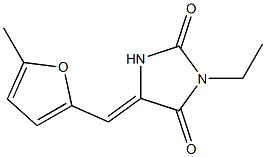 3-ethyl-5-[(5-methyl-2-furyl)methylene]-2,4-imidazolidinedione Struktur