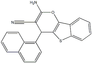 2-amino-4-(1-naphthyl)-4H-[1]benzothieno[3,2-b]pyran-3-carbonitrile Struktur