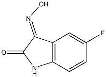 5-fluoro-1H-indole-2,3-dione 3-oxime Struktur