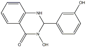 3-hydroxy-2-(3-hydroxyphenyl)-2,3-dihydro-4(1H)-quinazolinone Struktur