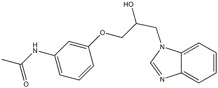 N-{3-[3-(1H-benzimidazol-1-yl)-2-hydroxypropoxy]phenyl}acetamide Struktur