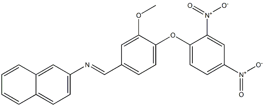 N-[4-(2,4-dinitrophenoxy)-3-methoxybenzylidene]-2-naphthalenamine Struktur