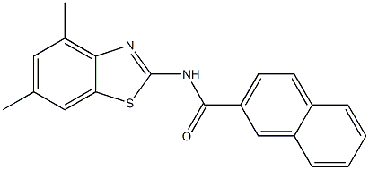 N-(4,6-dimethyl-1,3-benzothiazol-2-yl)-2-naphthamide Struktur