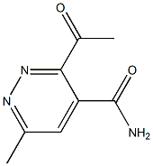 3-acetyl-6-methyl-4-pyridazinecarboxamide Struktur