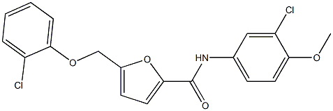 N-(3-chloro-4-methoxyphenyl)-5-[(2-chlorophenoxy)methyl]-2-furamide Struktur