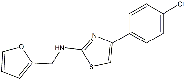 4-(4-chlorophenyl)-N-(2-furylmethyl)-1,3-thiazol-2-amine Struktur