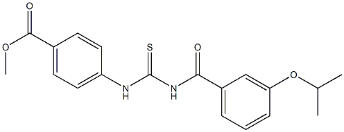 methyl 4-({[(3-isopropoxybenzoyl)amino]carbothioyl}amino)benzoate Struktur