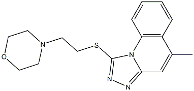 5-methyl-1-{[2-(4-morpholinyl)ethyl]sulfanyl}[1,2,4]triazolo[4,3-a]quinoline Struktur