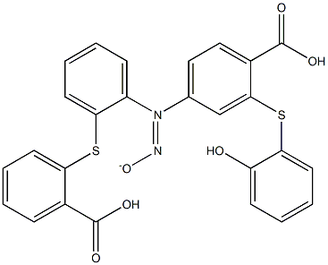 4-[{2-[(2-carboxyphenyl)sulfanyl]phenyl}(oxido)diazenyl]-2-[(2-hydroxyphenyl)sulfanyl]benzoic acid Struktur