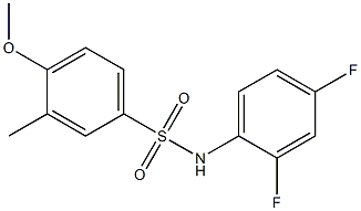 N-(2,4-difluorophenyl)-4-methoxy-3-methylbenzenesulfonamide Struktur