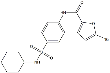 5-bromo-N-{4-[(cyclohexylamino)sulfonyl]phenyl}-2-furamide Struktur