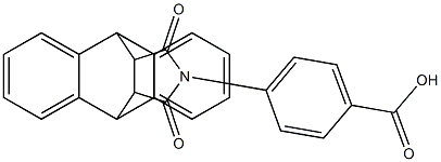 4-(16,18-dioxo-17-azapentacyclo[6.6.5.0~2,7~.0~9,14~.0~15,19~]nonadeca-2,4,6,9,11,13-hexaen-17-yl)benzoic acid Struktur