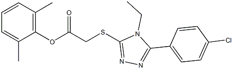 2,6-dimethylphenyl {[5-(4-chlorophenyl)-4-ethyl-4H-1,2,4-triazol-3-yl]sulfanyl}acetate Struktur